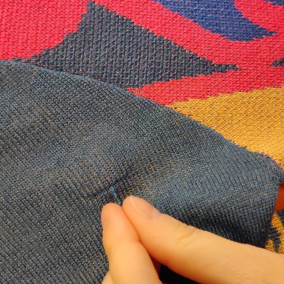 Flying Tomato Blue Patterned Sweater Dress Small - Picture 6 of 6